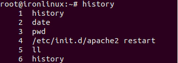 comando history no linux