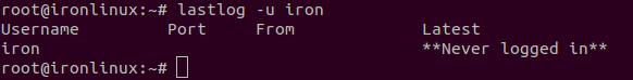 lastlog no linux
