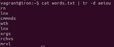 deletando letras com tr linux