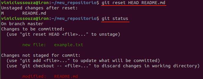 git reset