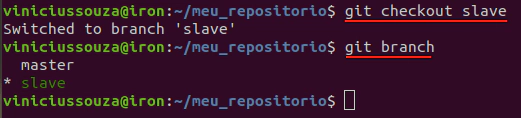 git checkout slave