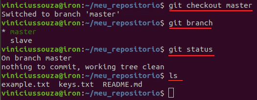 alterar branch git