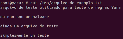 yara arquivo de exemplo
