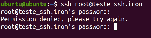 SSH desabilitado linux