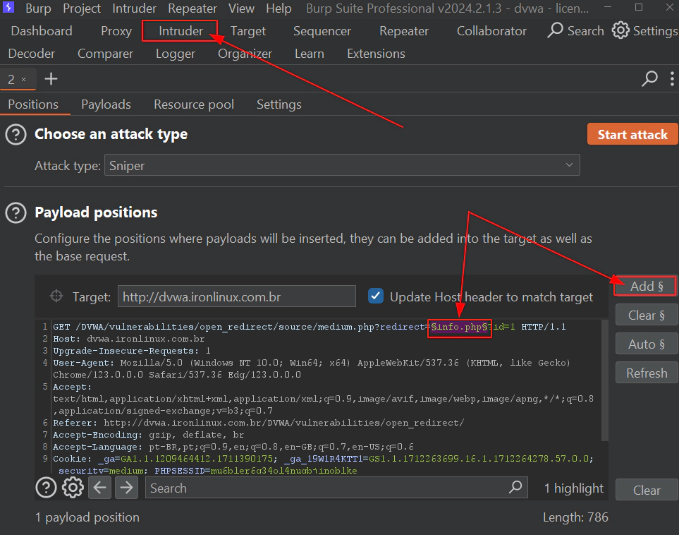 Open Redirect Burp Suite