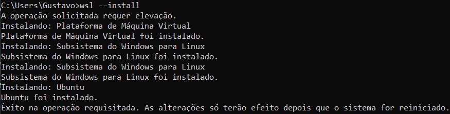 Instalação do WSL no Windows 10